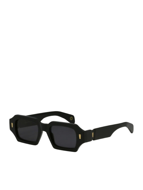 Kyme Damen Sonnenbrille mit Schwarz Kunststoff Gestell und Schwarz Linse KENDRICK 01