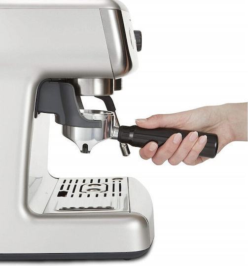 Breville Barista Max VCF126X Automatische Espressomaschine 1250W Druckreiniger 15bar mit Mahlwerk Silber VCF126X