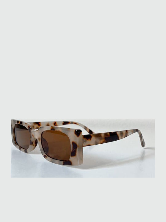 Looks Style Eyewear Дамски Слънчеви Очила с Пластмасова Рамка Леопард
