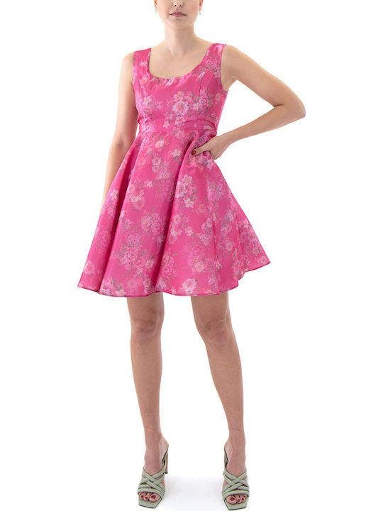 Summer Mini Dress for Wedding and Christening Pink JB-24017-Pink-Fuchsia