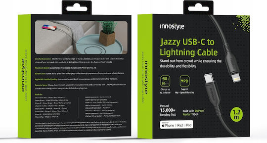 Innostyle USB-C zu Lightning Kabel Schwarz 1m (ICL120tBLK)