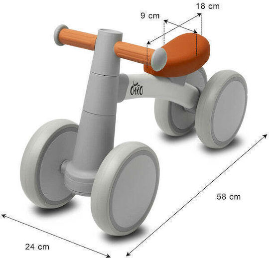 Caretero Kids Balance Bike Otto Gray
