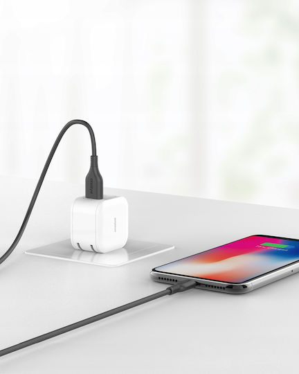 Innostyle USB-A to Lightning Cable Μαύρο 2m (IAL150tBLK)