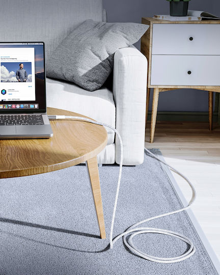 Innostyle USB 2.0 Cable USB-C male - USB-C 100W Ασημί 2m ICC200ALSLV