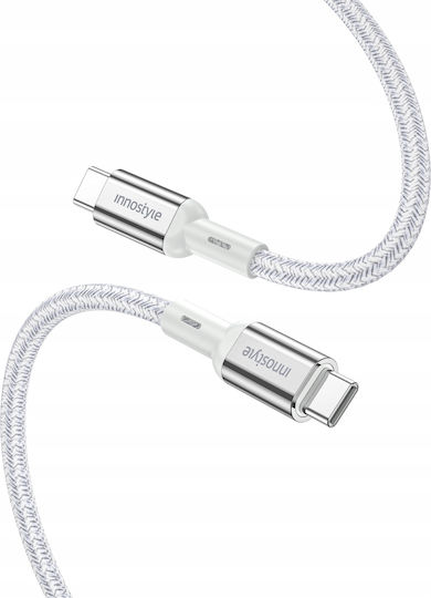 Innostyle USB 2.0 Cable USB-C male - USB-C 100W Ασημί 2m ICC200ALSLV