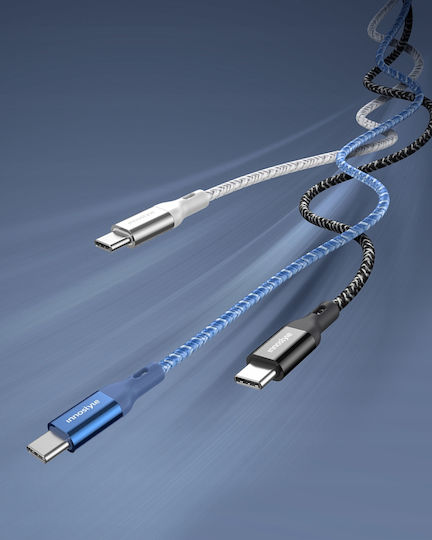 Samsung USB 2.0 Cable USB-C male - USB-C 60W Ασημί 2m ICC150ALSLV