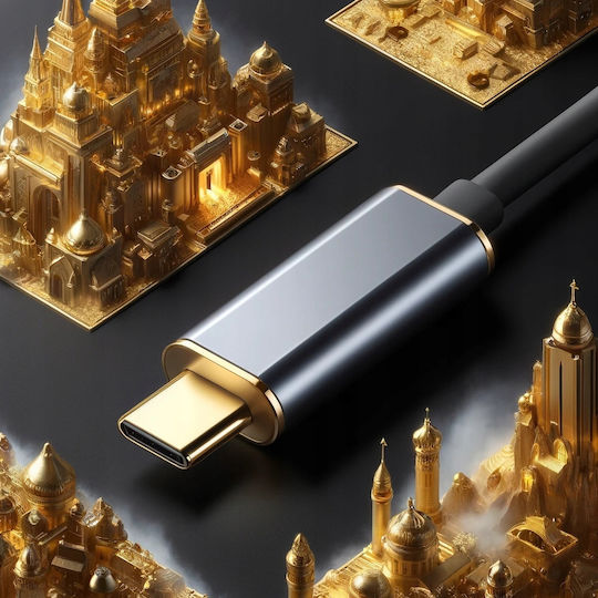 USB 2.0 Cable USB-C male - USB-C 240W Γκρι 1m CO2-0005