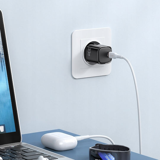 Mcdodo Φορτιστής Χωρίς Καλώδιο GaN με Θύρα USB-C 33W Power Delivery Μαύρος (CH-0081)