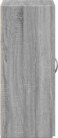 Дървен Офисен Шкаф Сив 60x32x77.5см