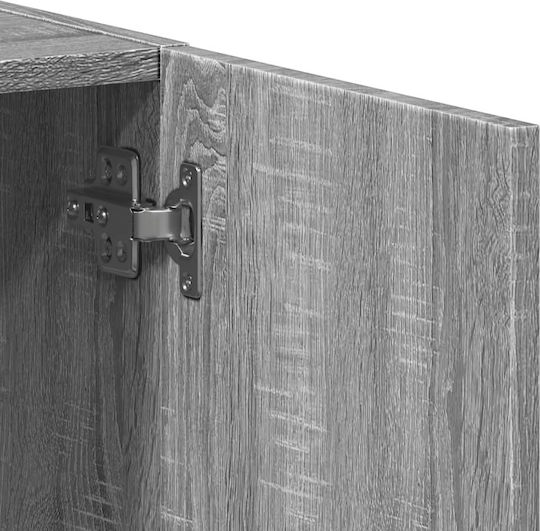 Дървен Офисен Шкаф Сив 60x32x77.5см
