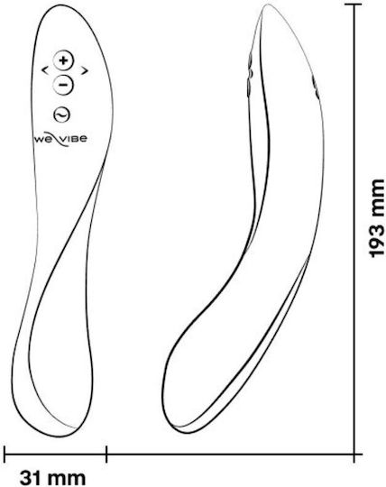 We-Vibe Rave 2 Vibrator G-Spot with Remote Control 21.7cm Pink