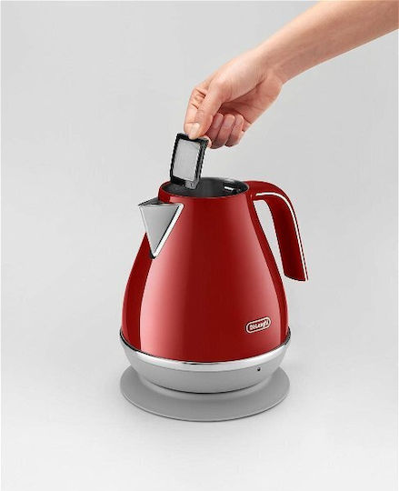 De'Longhi Icona Capitals Електрическа Кана 1.7л 2000W Червена