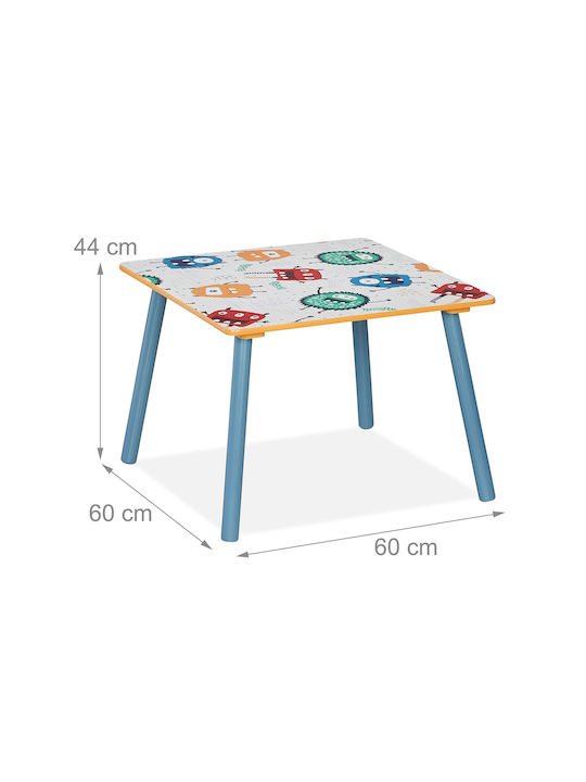 Children's Wooden Table 2 Chairs Set Learning Playing Drawing Feeding Ghosts
