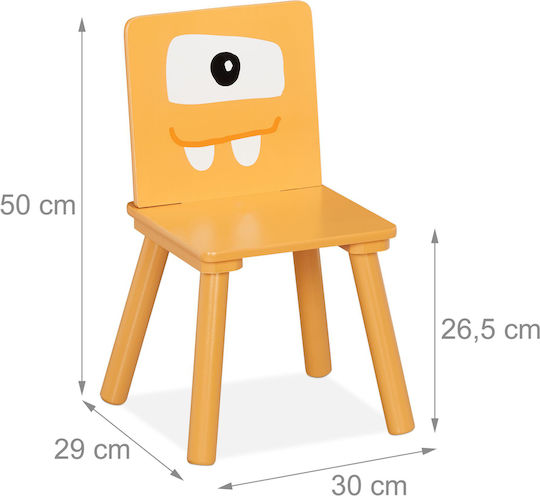 Children's Wooden Table 2 Chairs Set Learning Playing Drawing Feeding Ghosts
