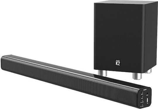 Majority Audio K2 Soundbar 2.1 Bluetooth και HDMI 150W με Τηλεχειριστήριο Μαύρο
