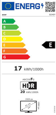 Acer Vero B248Y E IPS HDR Monitor 23.8" FHD 1920x1080 with Response Time 4ms GTG