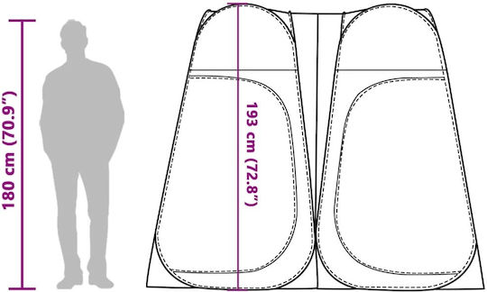 vidaXL Campingzelt Pop Up Blau für 1 Person