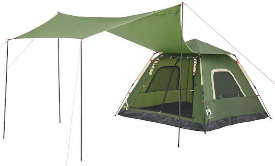vidaXL Σκηνή Camping Πράσινη για 5 Άτομα 235x235x155εκ.