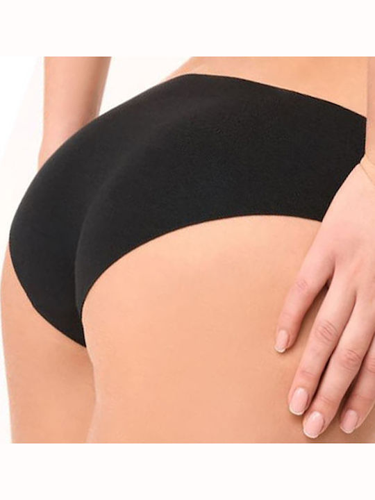 Damen Slip Nahtlos Schwarz