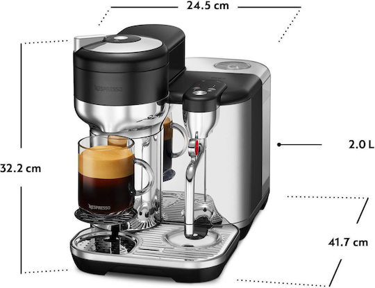 Sage Nespresso Creatista Vertuo Еспресо Машина За Капсули Vertuo С Налягане 19bar Сива
