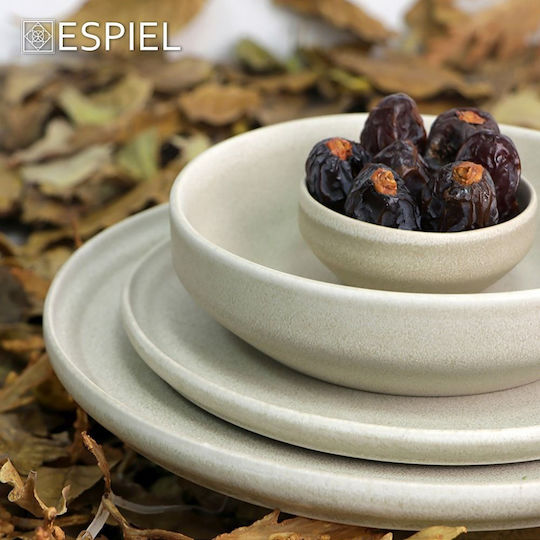 Espiel Noah Plate Soup Ceramic Beige with Diameter 27.5cm