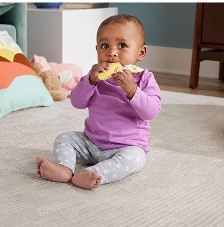 Fisher Price Kaninchen Beißspielzeug für das Zahnen BPA-frei aus Silikon für 3 m+