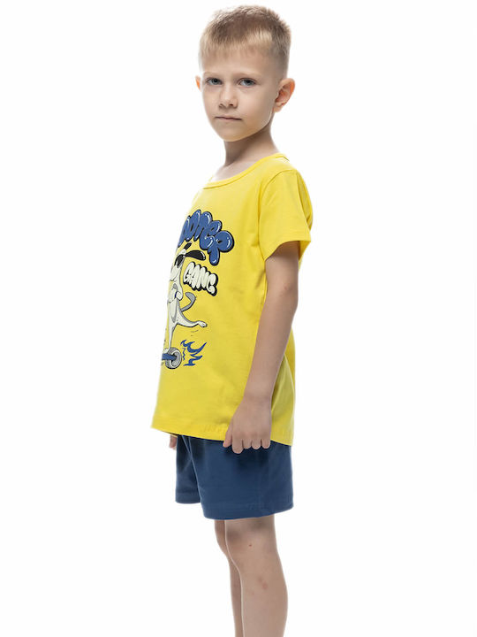 Galaxy Kids Pyjamas Cotton Yellow 100%