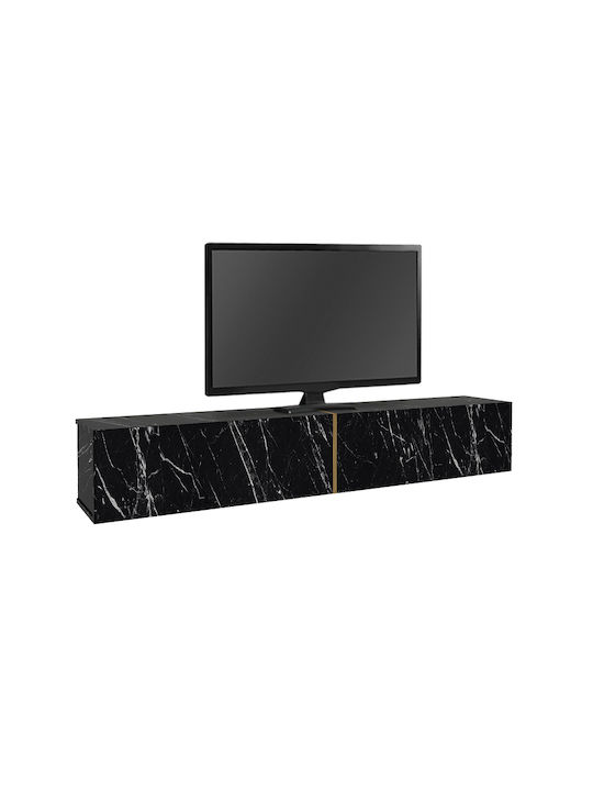 Unitate TV pentru sufragerie Figure Negru cu iluminare L181.8xA31.7xÎ30buc