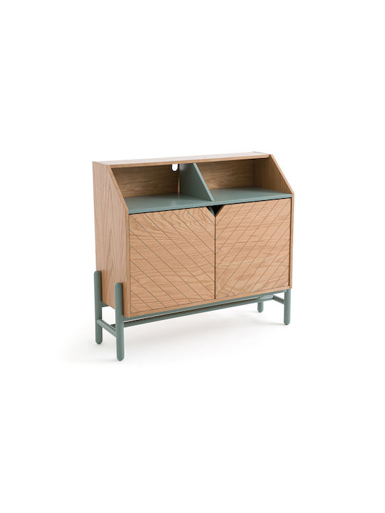 Kids Wooden Bookcase Brown 29x72x72cm