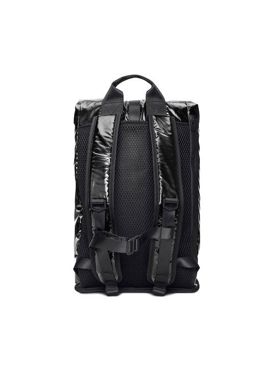Rains Rolltop Rucksack Men's Backpack Waterproof Black 16.6lt