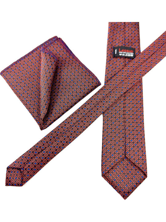 Legend Accessories Men's Tie Set Printed in Red Color