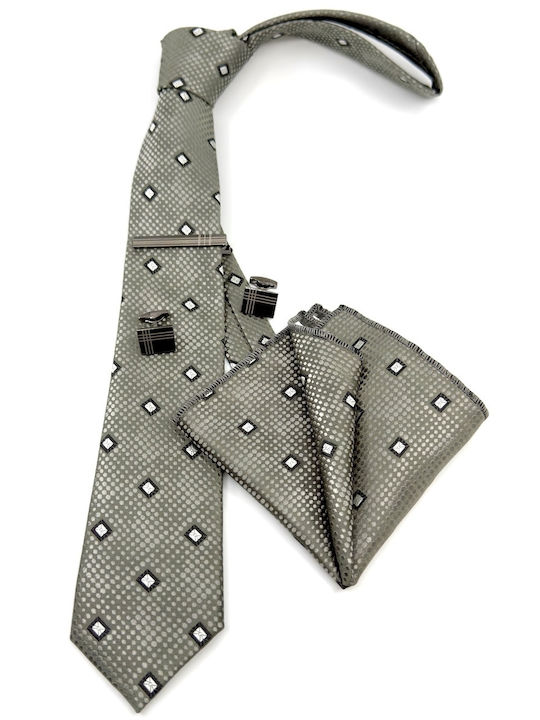 Legend Accessories Herren Krawatten Set Gedruckt in Grün Farbe