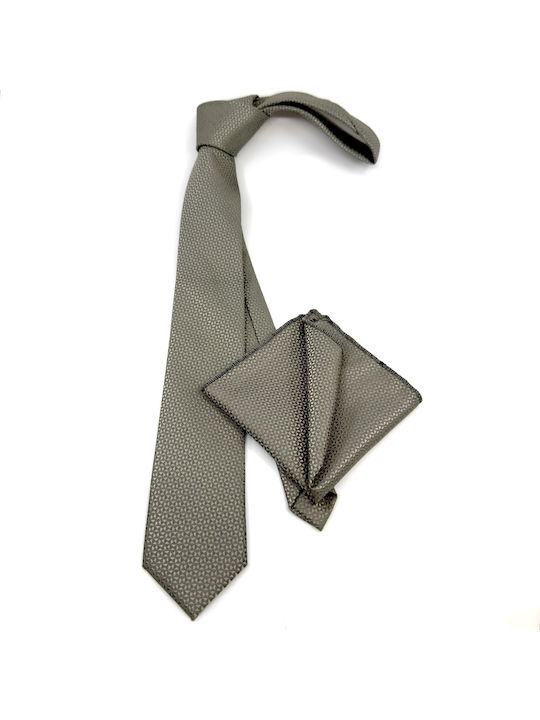 Legend Accessories Men's Tie Set Printed in Khaki Color