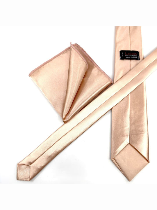 Legend Accessories Men's Tie Set in Orange Color ΩΜΑ PEACHPUFF