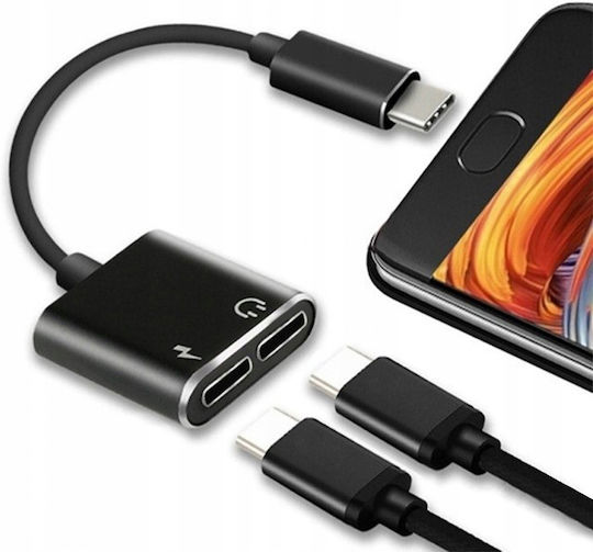 USB-C Männlich Zu USB-C 2x Weiblich 1Stück CO2-0069
