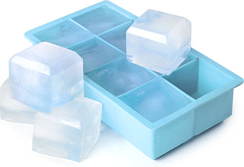 Ibili Eiswürfelform Würfel aus Silikon 8 Plätze Blau