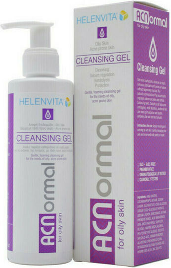 Helenvita Acnormal Gel Καθαρισμού Προσώπου για Ακνεϊκές Επιδερμίδες 400ml
