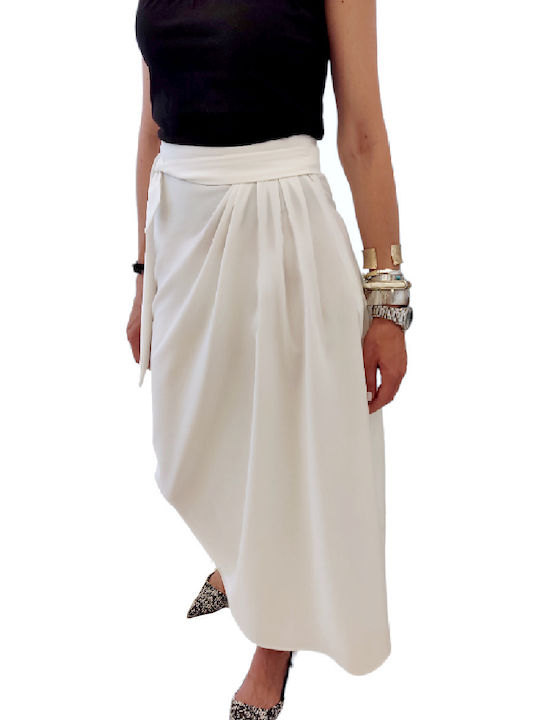 Lumina Maxi Skirt in White color