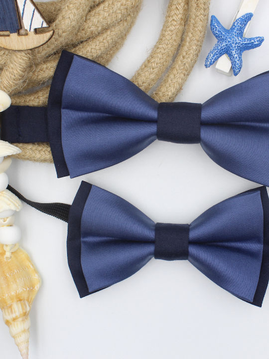 JFashion Kids Fabric Bow Tie Navy Blue