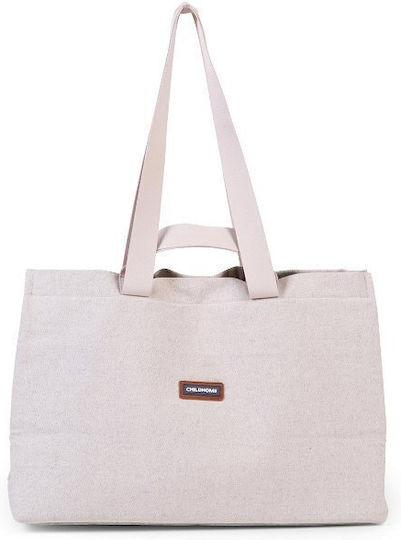 Childhome Wickeltasche-Wickeltasche Schulter/Hand Weiß 50x16x34cm.