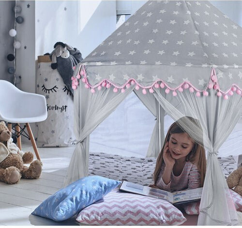 Kruzzel Kids House Play Tent for 3+ years Gray