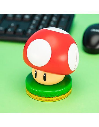 Paladone Kids Decorative Lamp Super Mushroom Icons Light Red