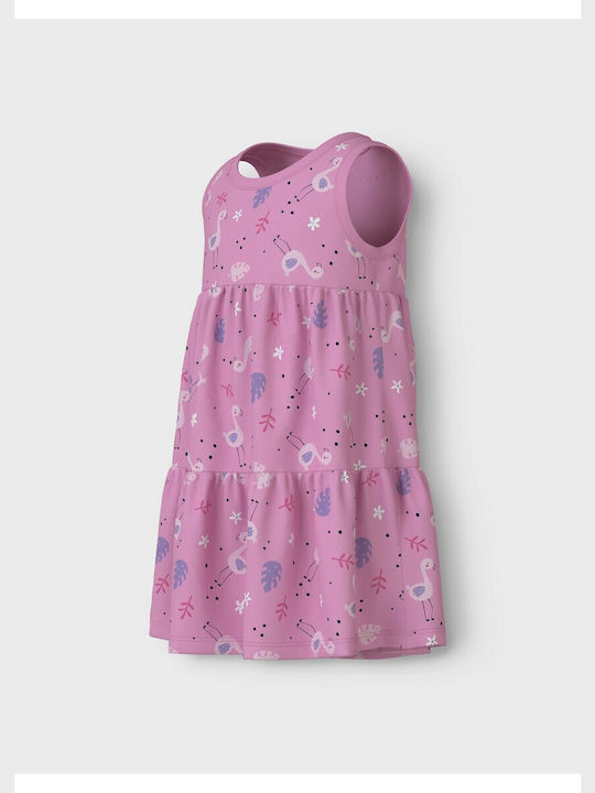 Name It Kids Dress Sleeveless Pink Flamingo