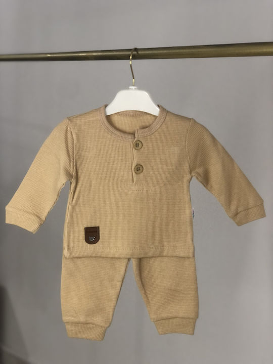 Kardelya Baby Kinder Sweatpants Set - Jogginganzug beige 2Stück