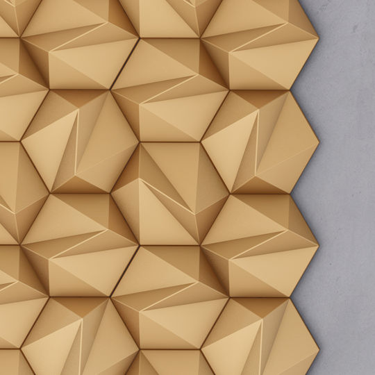 3D Πάνελ Τοίχου Χρυσό 14x14x3.8εκ. 54τμχ 3D Πάνελ Τοίχου Χρυσό 14x14x3.8εκ. 54τμχ
