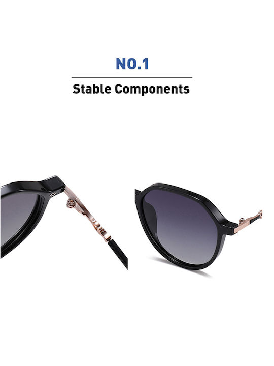 Techsuit Sunglasses Polarised Pc 2203 Uv Protection Black Gradient Gray