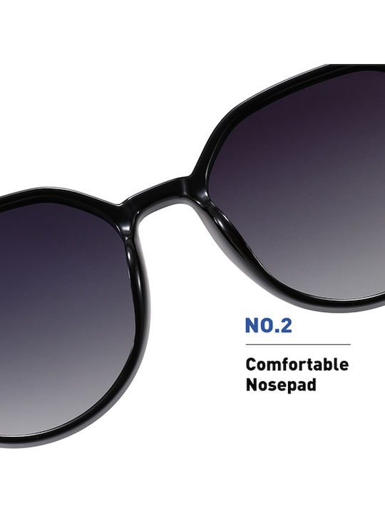 Techsuit Sunglasses Polarised Pc 2203 Uv Protection Black Gradient Gray