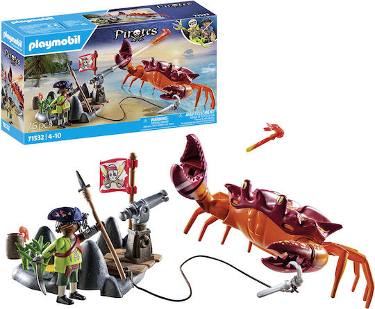 Playmobil Pirates Battle With the Giant Crab for 4 Years Old