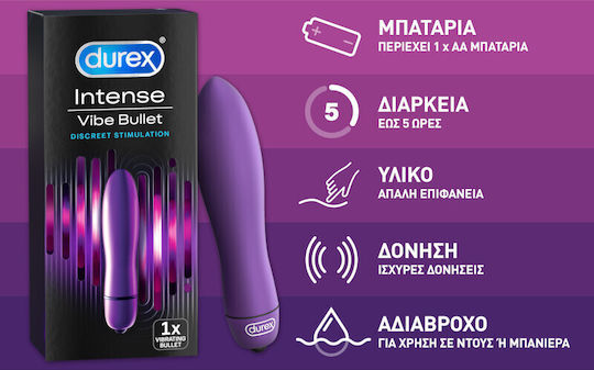 Durex Delight Mini Δονητής 9cm Purple