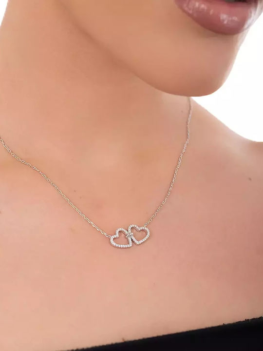 Oxzen Double Silver Necklace Oxzen Double Silver Necklace